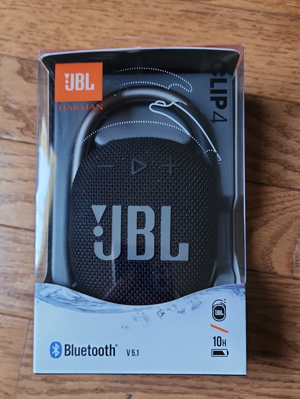 JBL Clip 4 Compact Bluetooth Speaker — Black